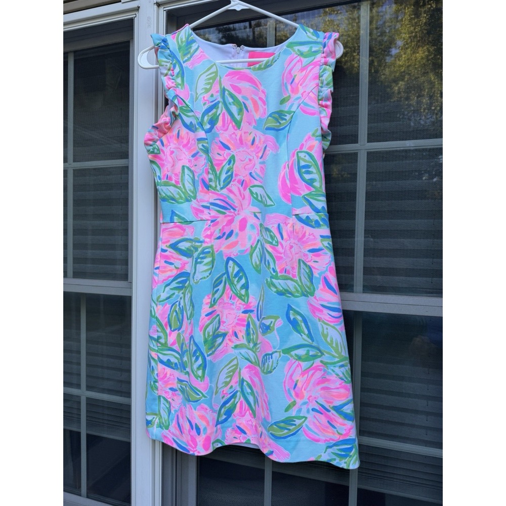 Lilly Pulitzer Carmelisa Lined Shift Dress Totally Blossom Size 8
